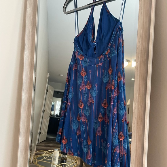 FREE PEOPLE XS SKATER BLUE CUT OUT MINI DRESS - Picture 2 of 3